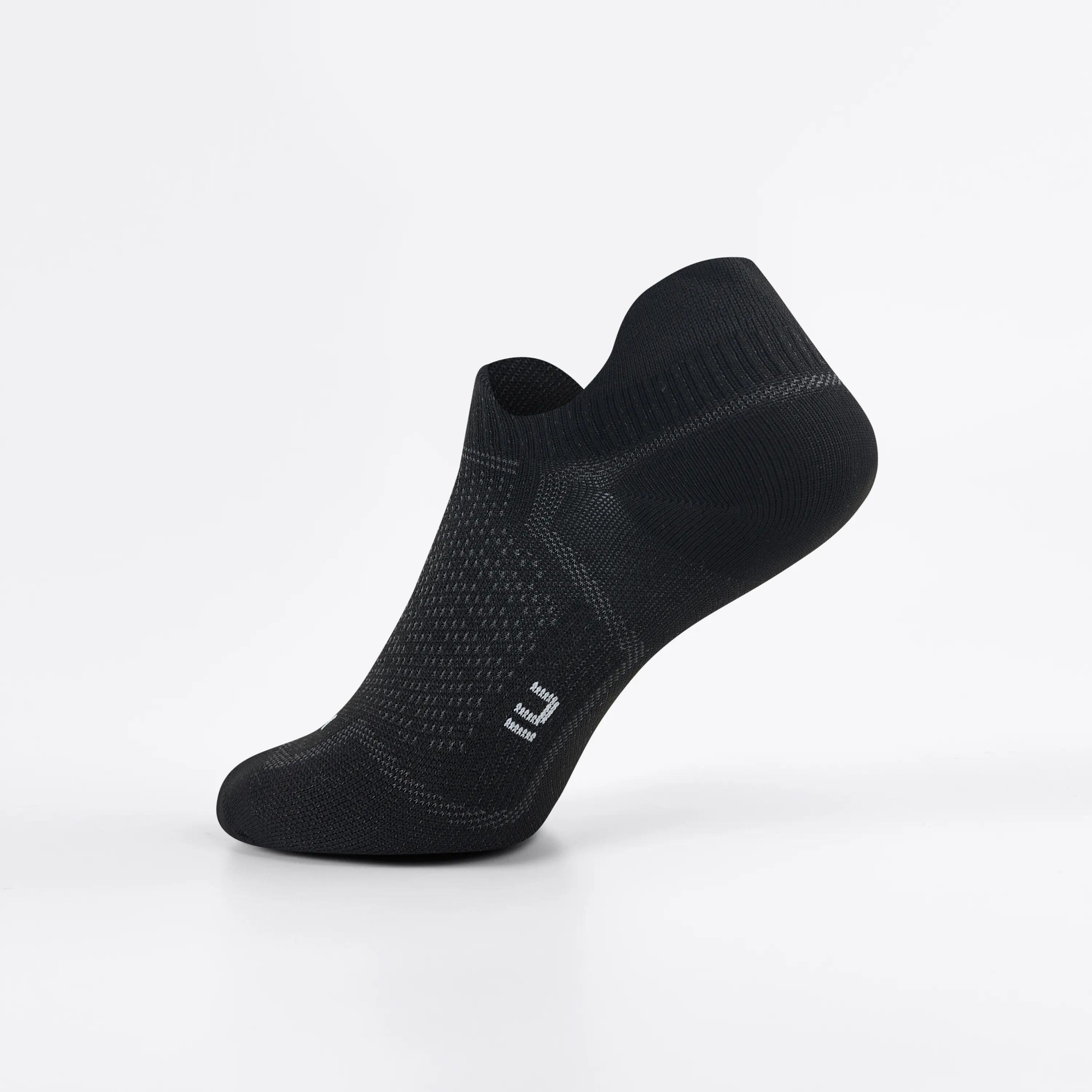 Thin Running Socks Invisible Pack of 2 Pairs Run 500 - Black 2/9