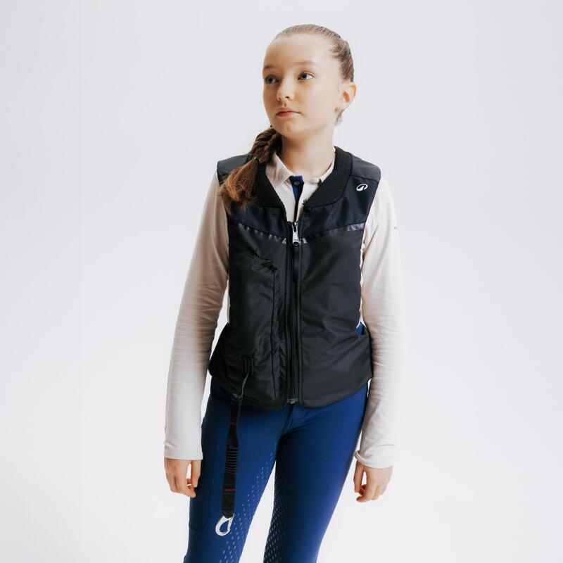 Gilet de protection Airbag équitation Junior Noir