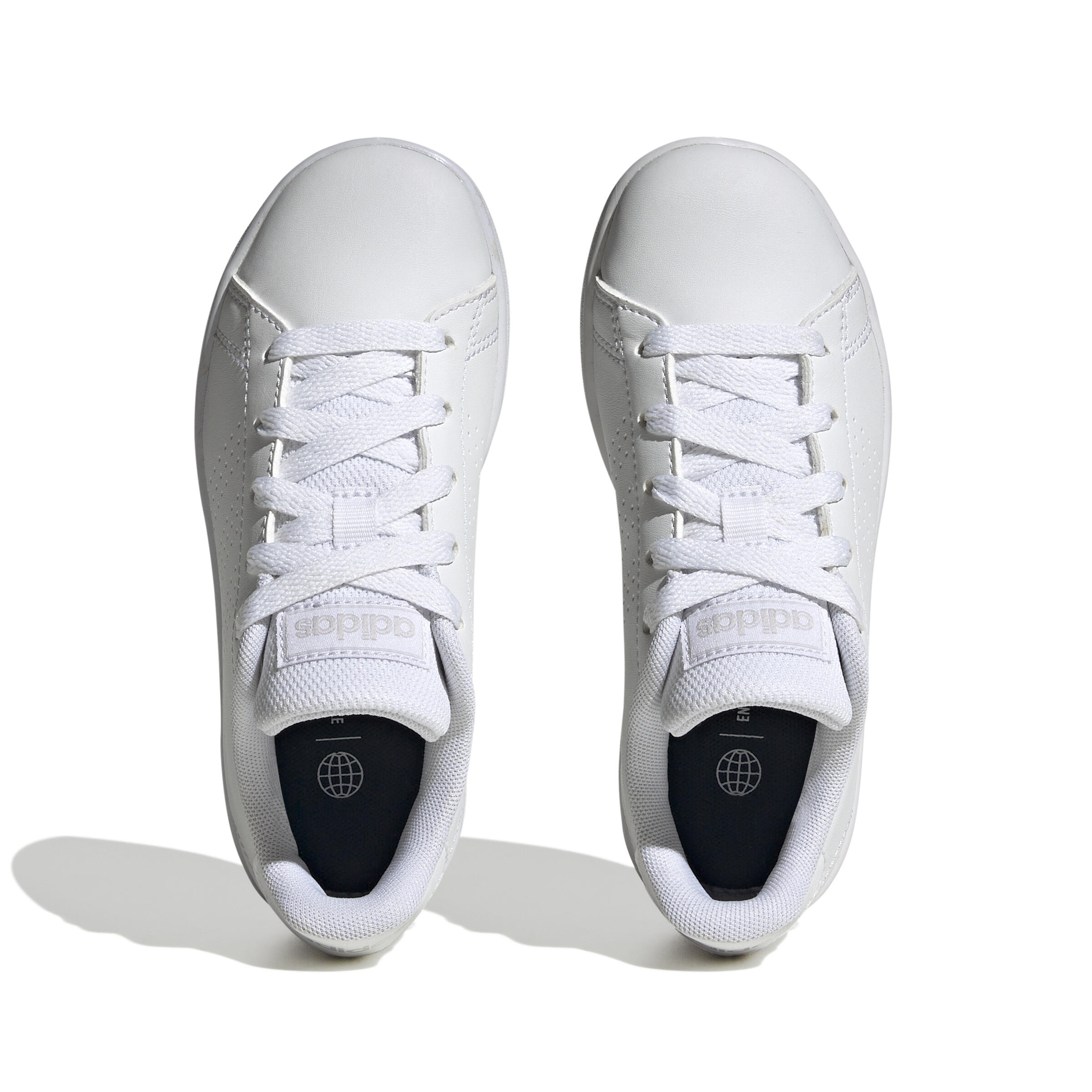 Gebraucht - ADIDAS Sportschuhe Schnürsenkel - Advantage weiss  3/8