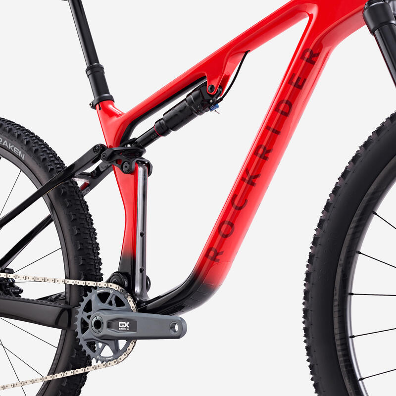 Bicicletă MTB cu suspensie integrală XC cadru carbon RACE 940 S, Roșu