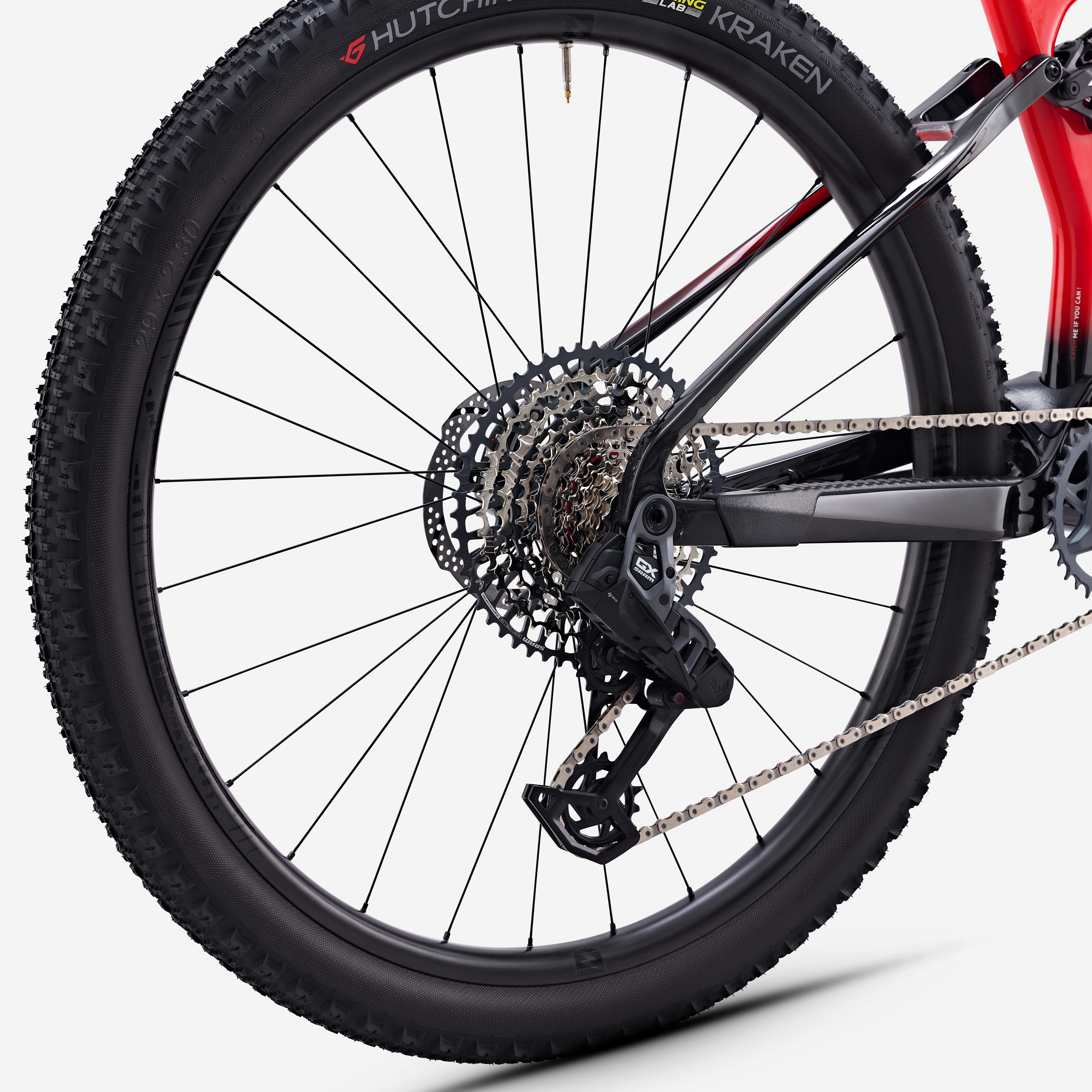 ROCKRIDER Horský bicykel XC RACE 940 S karbónový rám červený XL (185-200 cm) · záber 6