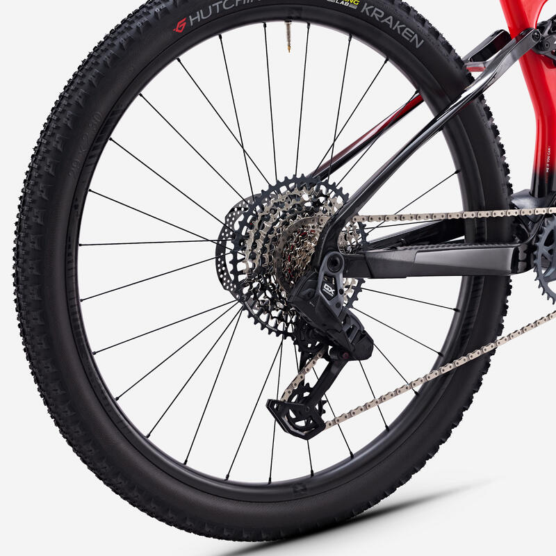 Bicicletă MTB cu suspensie integrală XC cadru carbon RACE 940 S, Roșu