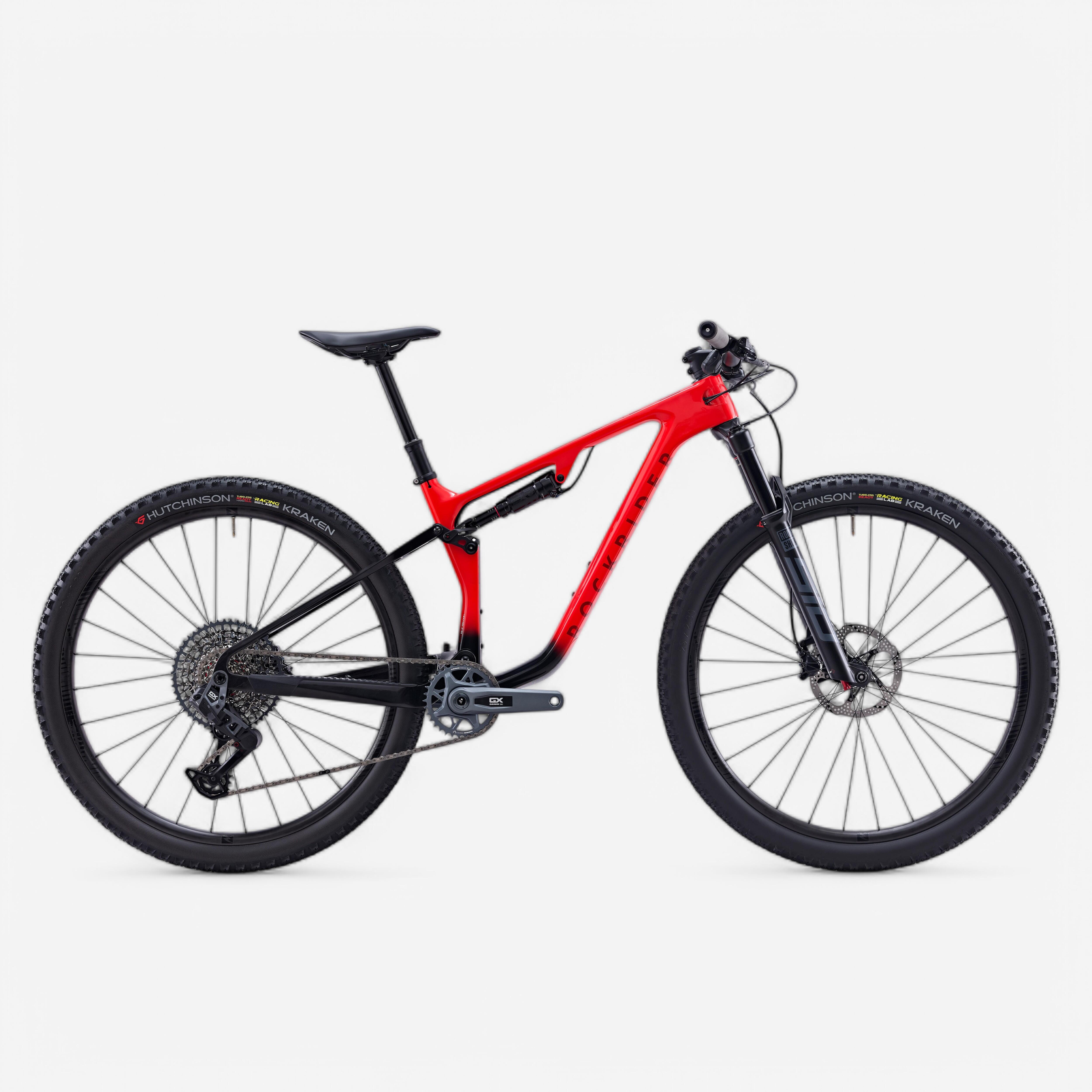 Rockrider - Vélo Vtt Cross Country Cadre Carbone - Race 940 S - Vélo Tout Terrain - Velos Et Equipements Vtt - Noir-orange - L/175/184cm - Decathlon