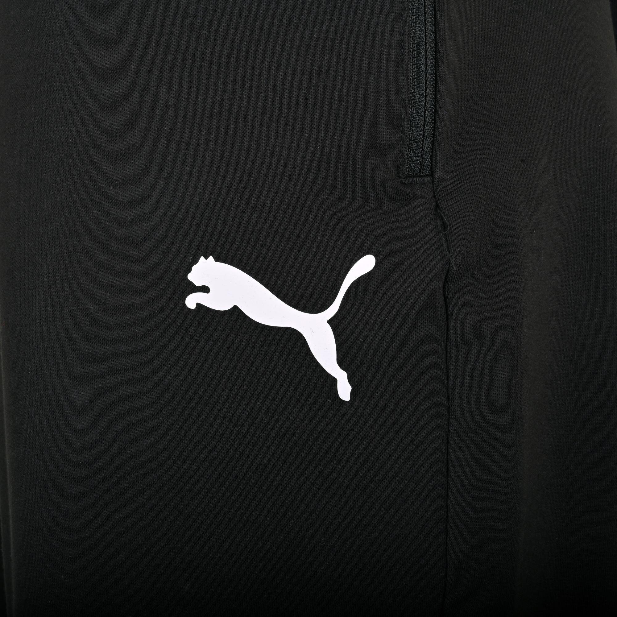 Pantaloncini uomo palestra Puma regular misto cotone neri 5/5