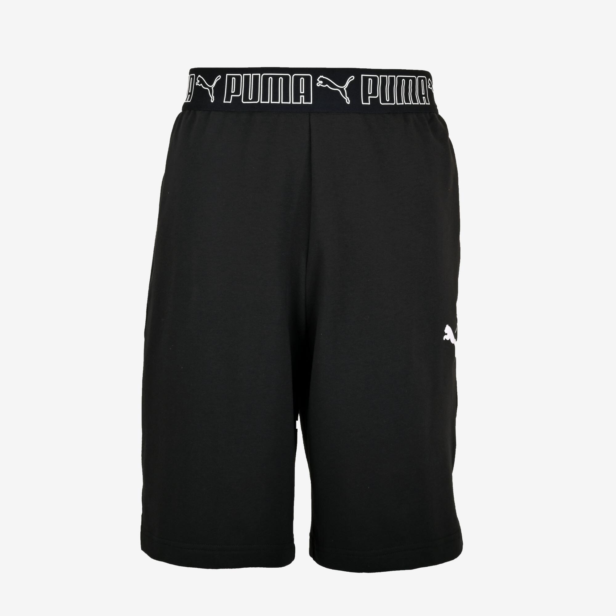 Pantaloncini uomo palestra Puma regular misto cotone neri 2/5