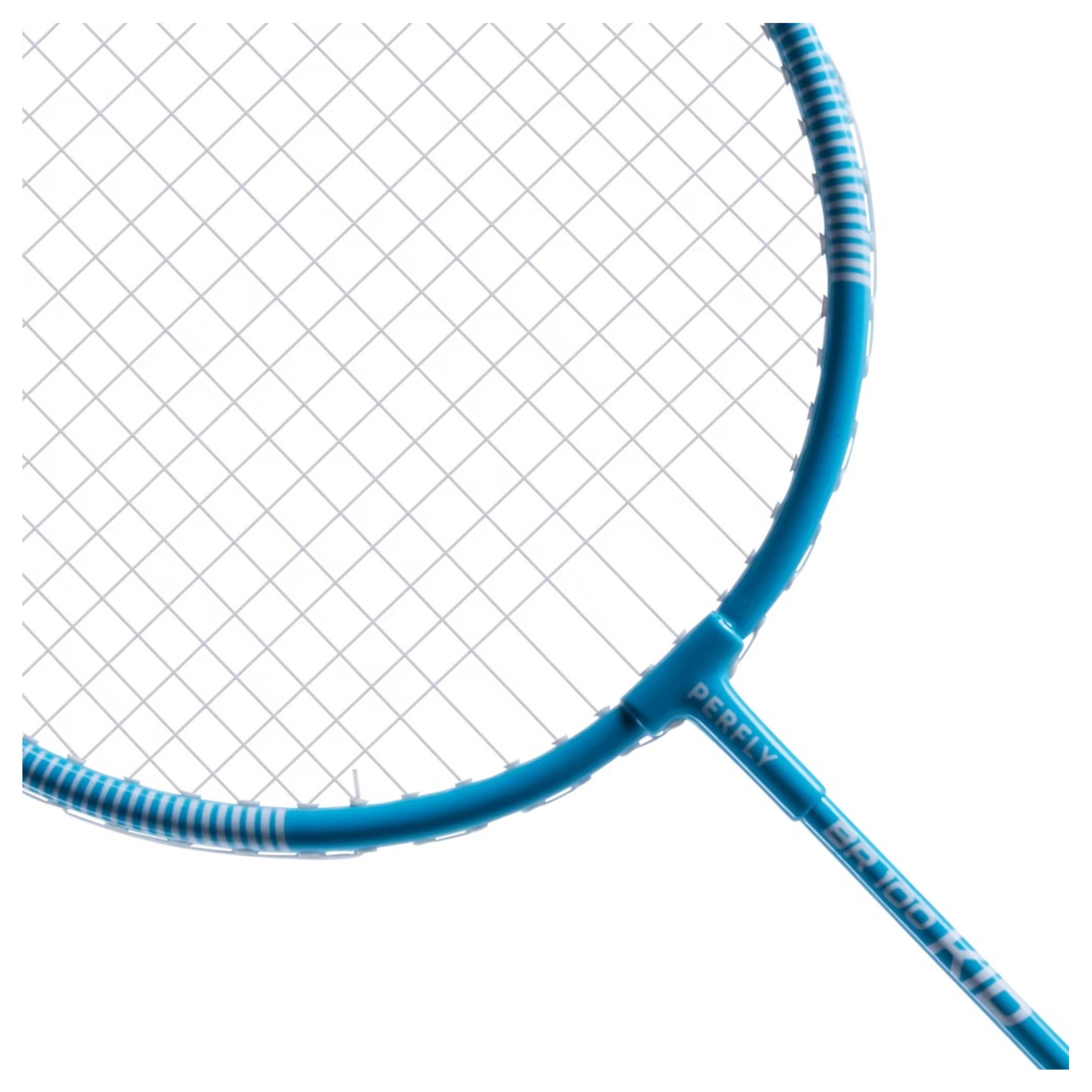 Kids Badminton Racket 85g Aluminium BR100 Blue