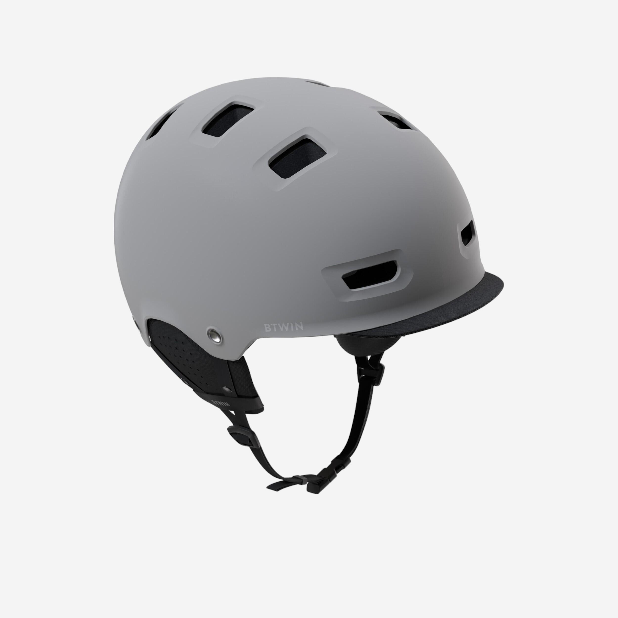 BTWIN City Cycling Bowl Helmet - Grey