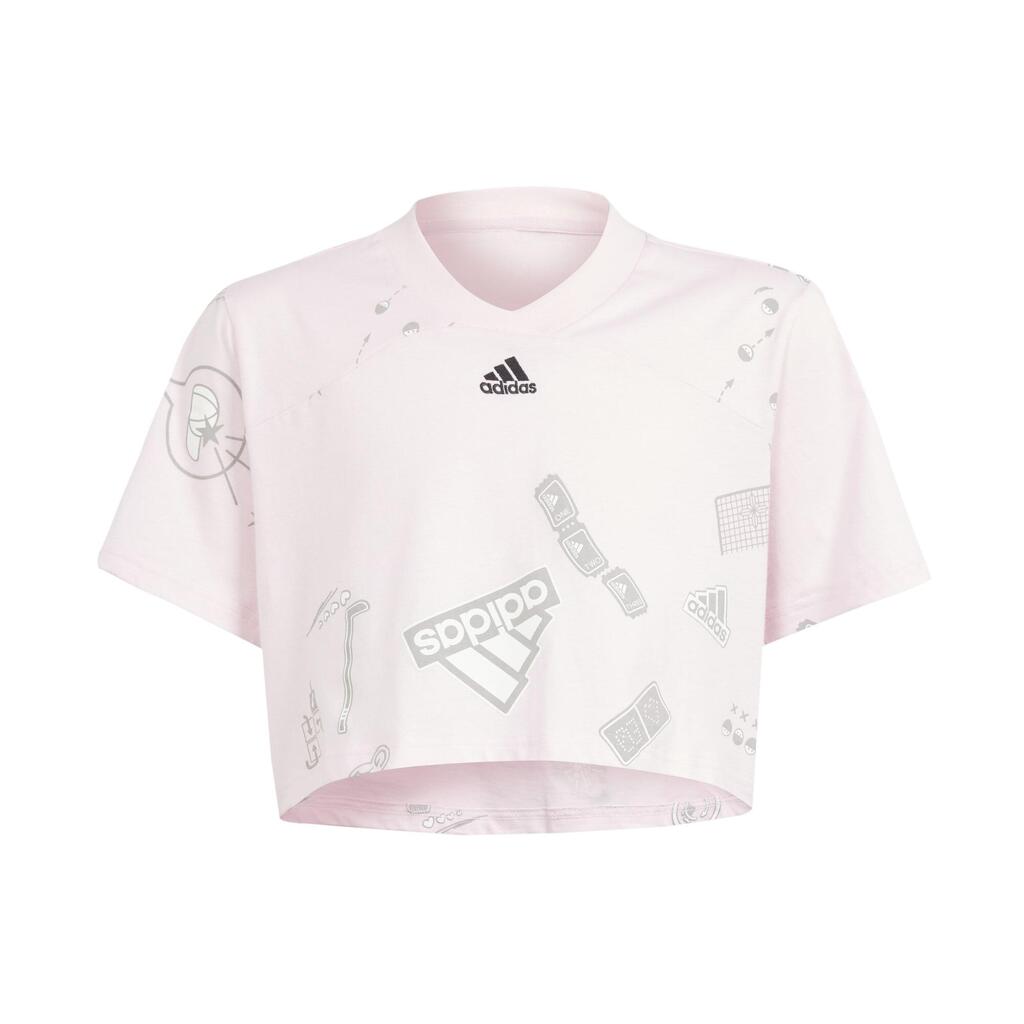 ADIDAS T-Shirt Kinder Mädchen Crop - rosa 