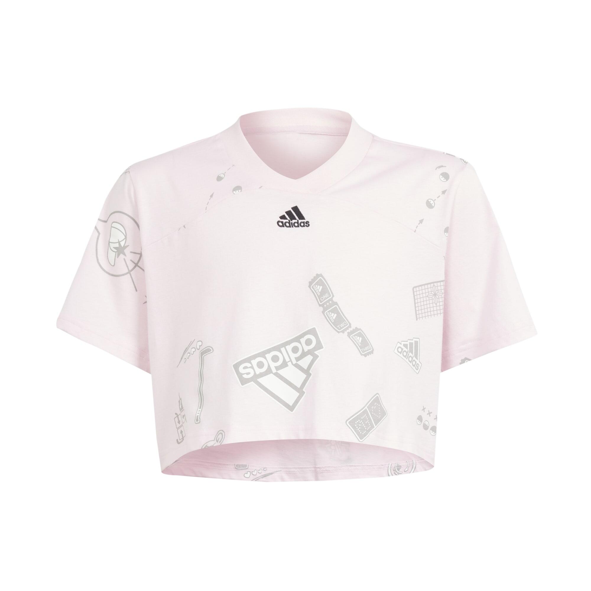 ADIDAS Girls' Cropped T-Shirt - Pink