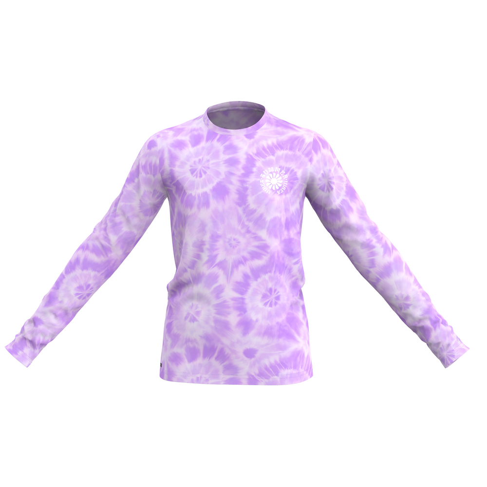 UV-SHIRT LANGARM SURFEN KINDER 100 VIBES VIOLETT 
