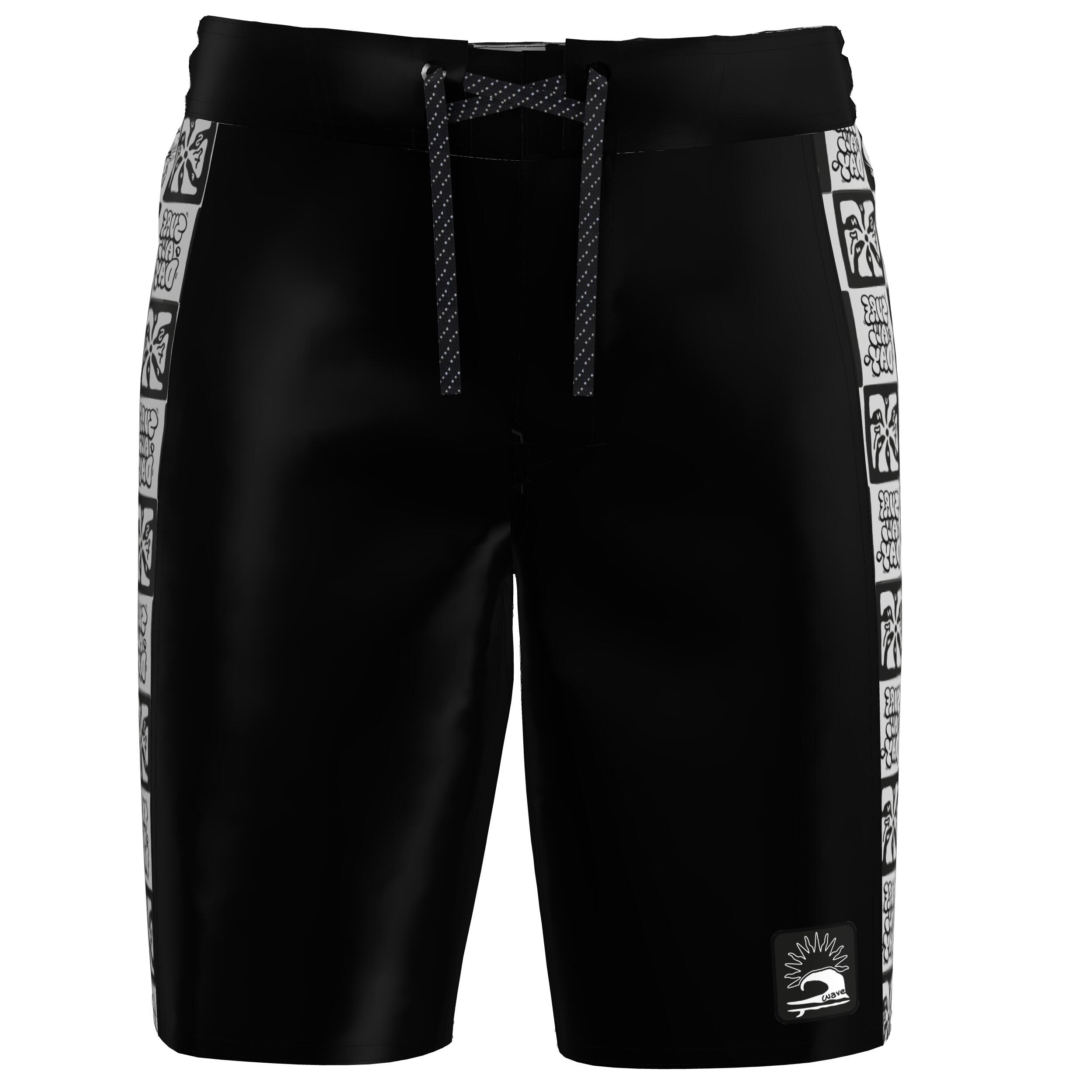 Short de surf garçon - Band noir - OLAIAN