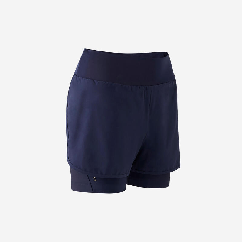 SHORT VELO VTT EXPL 100 FEMME BLEU