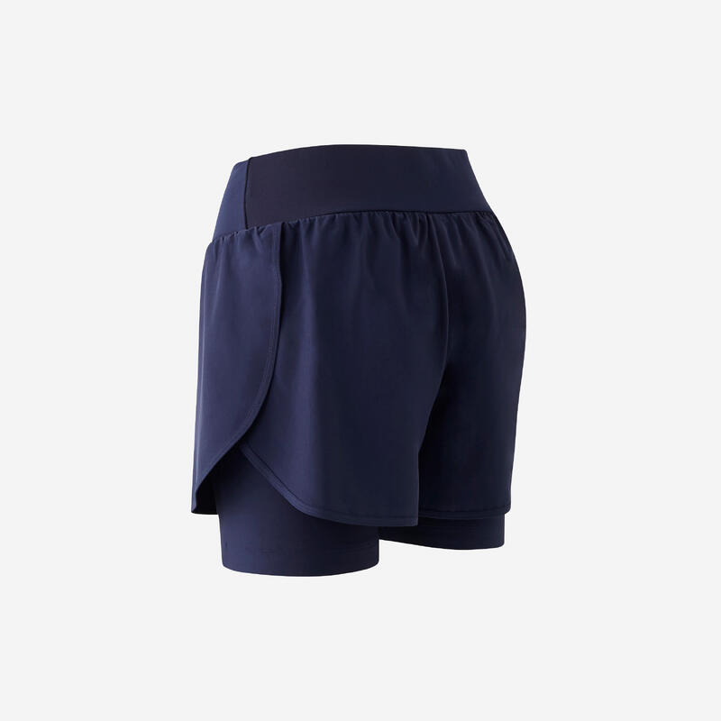 SHORT VELO VTT EXPL 100 FEMME BLEU