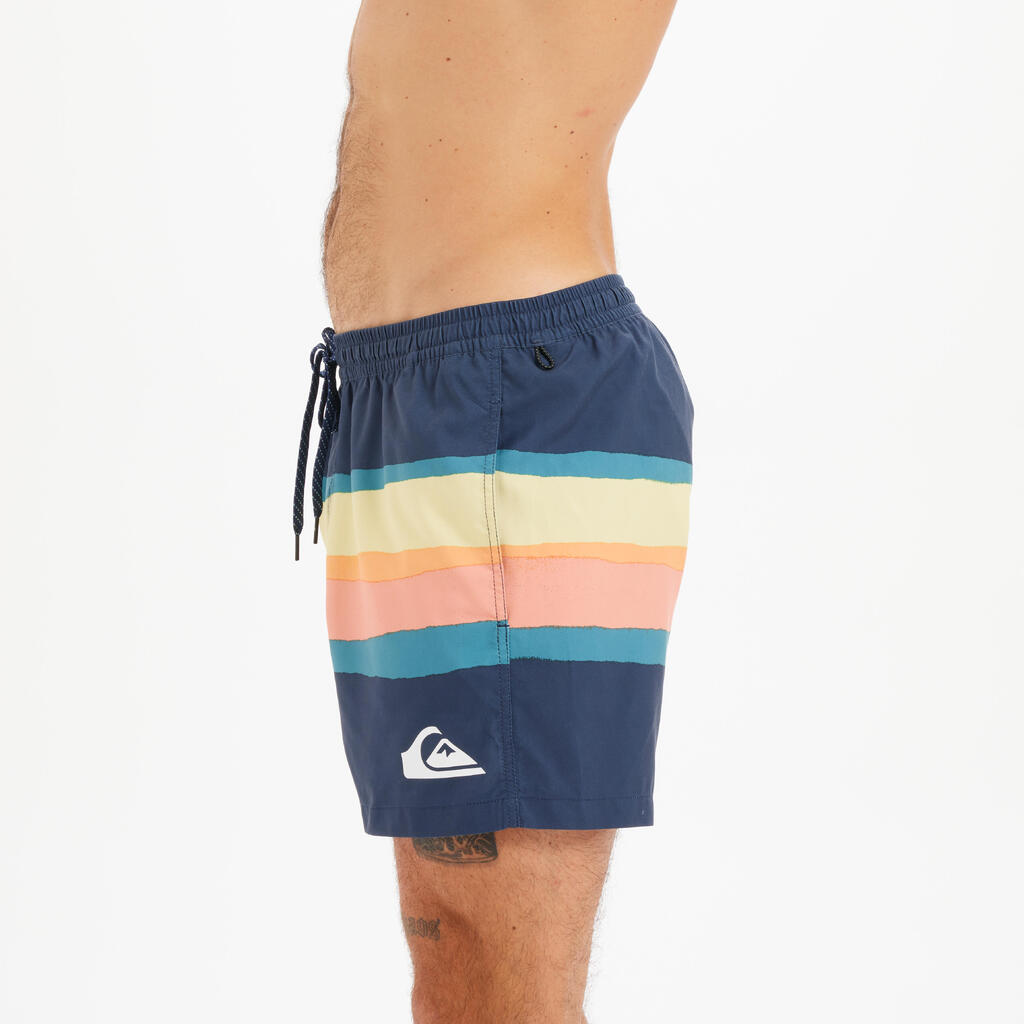 Men's short swim shorts QUIKSILVER VOLLEY BLURRY navy blue