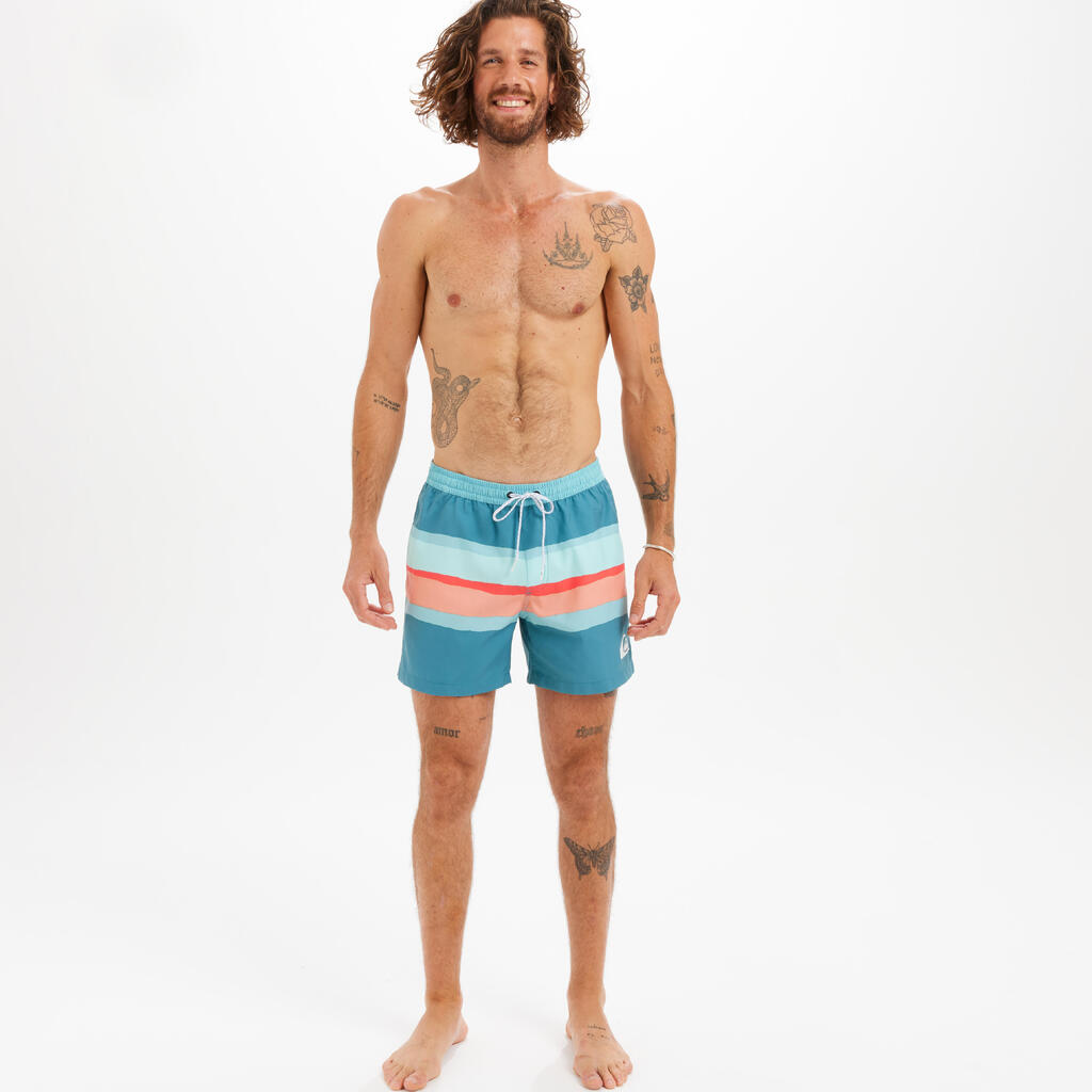 Men's short swim shorts QUIKSILVER VOLLEY BLURRY blue