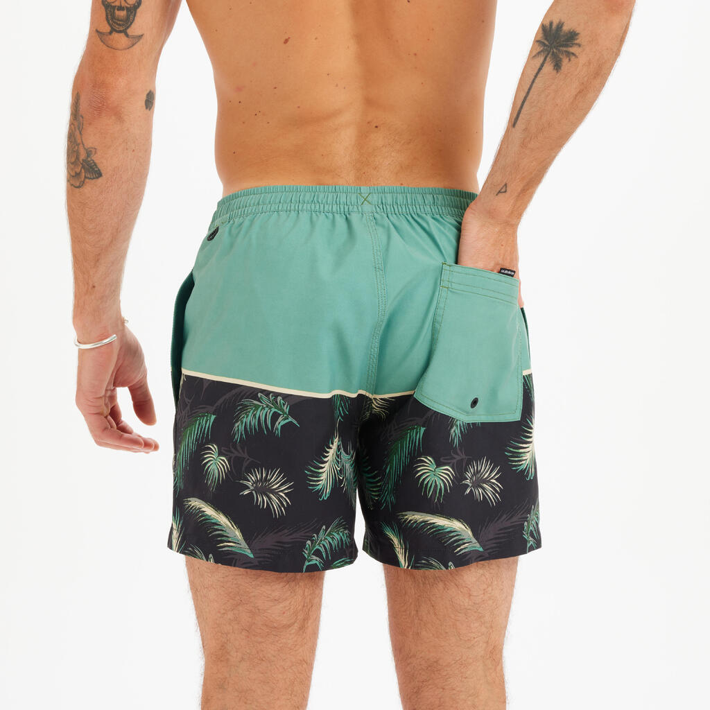 Men's short swim shorts QUIKSILVER VOLLEY TROPICAL green