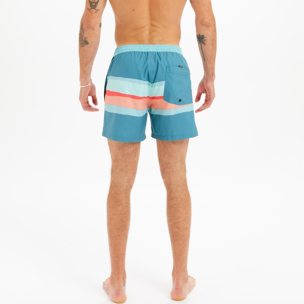 Men's short swim shorts QUIKSILVER VOLLEY BLURRY blue