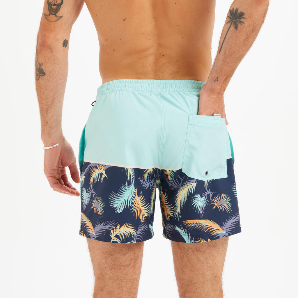 Men's short swim shorts QUIKSILVER VOLLEY TROPICAL blue