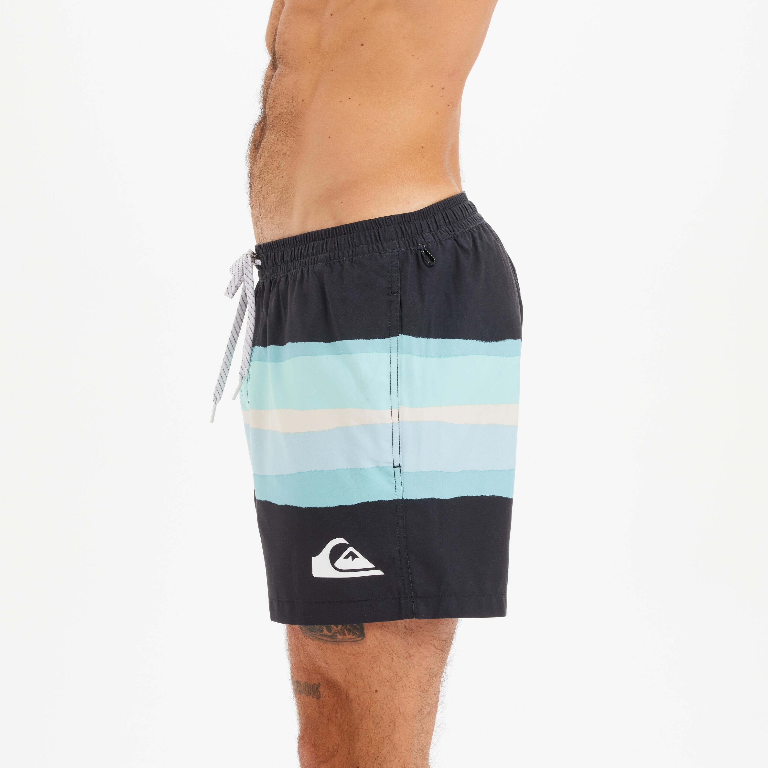 Șort baie scurt înot QUIKSILVER VOLLEY BLURRY Negru Bărbați 4/7