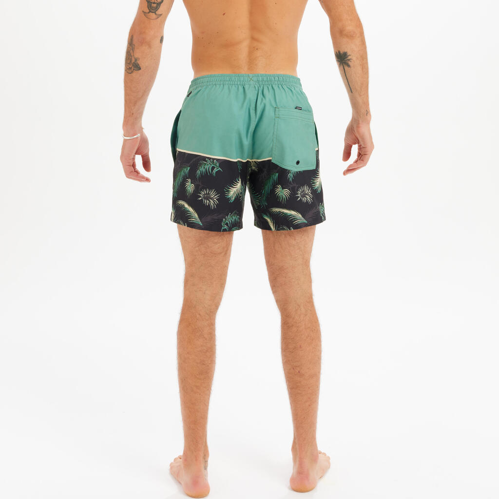 Men's short swim shorts QUIKSILVER VOLLEY TROPICAL green