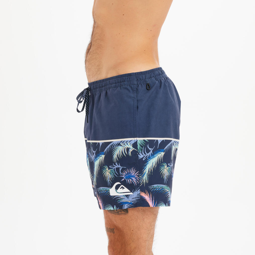 Krátke pánske plážové šortky QUIKSILVER VOLLEY TROPICAL tmavomodré