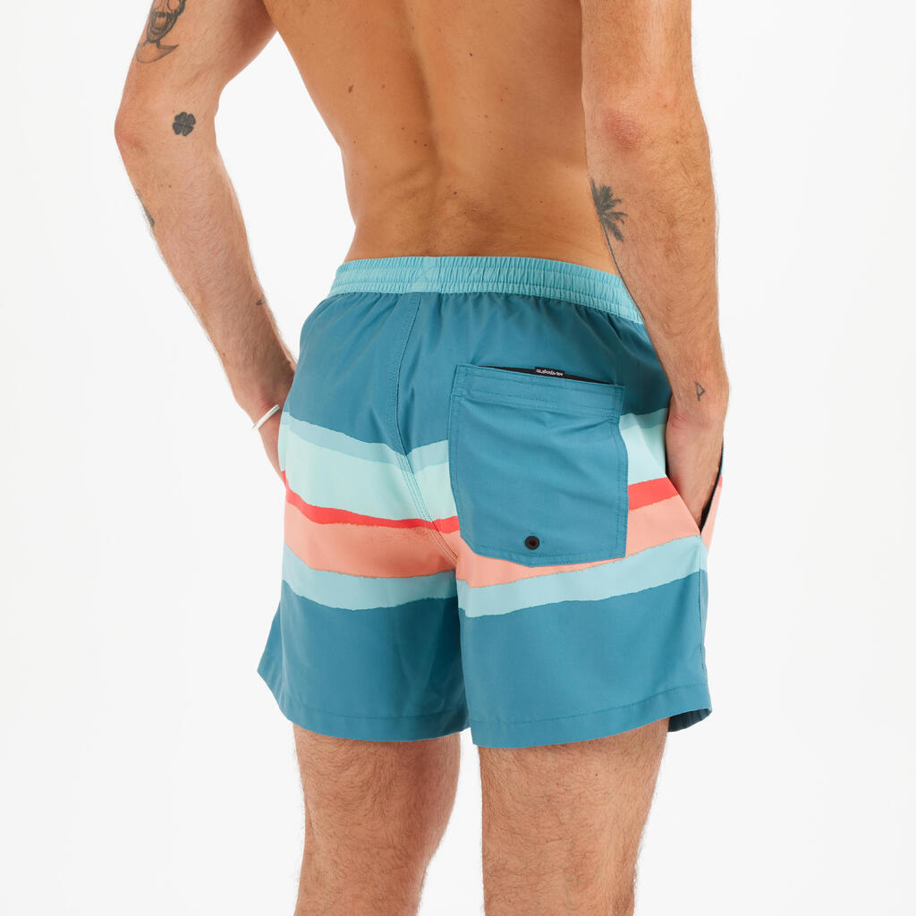 Men's short swim shorts QUIKSILVER VOLLEY BLURRY blue