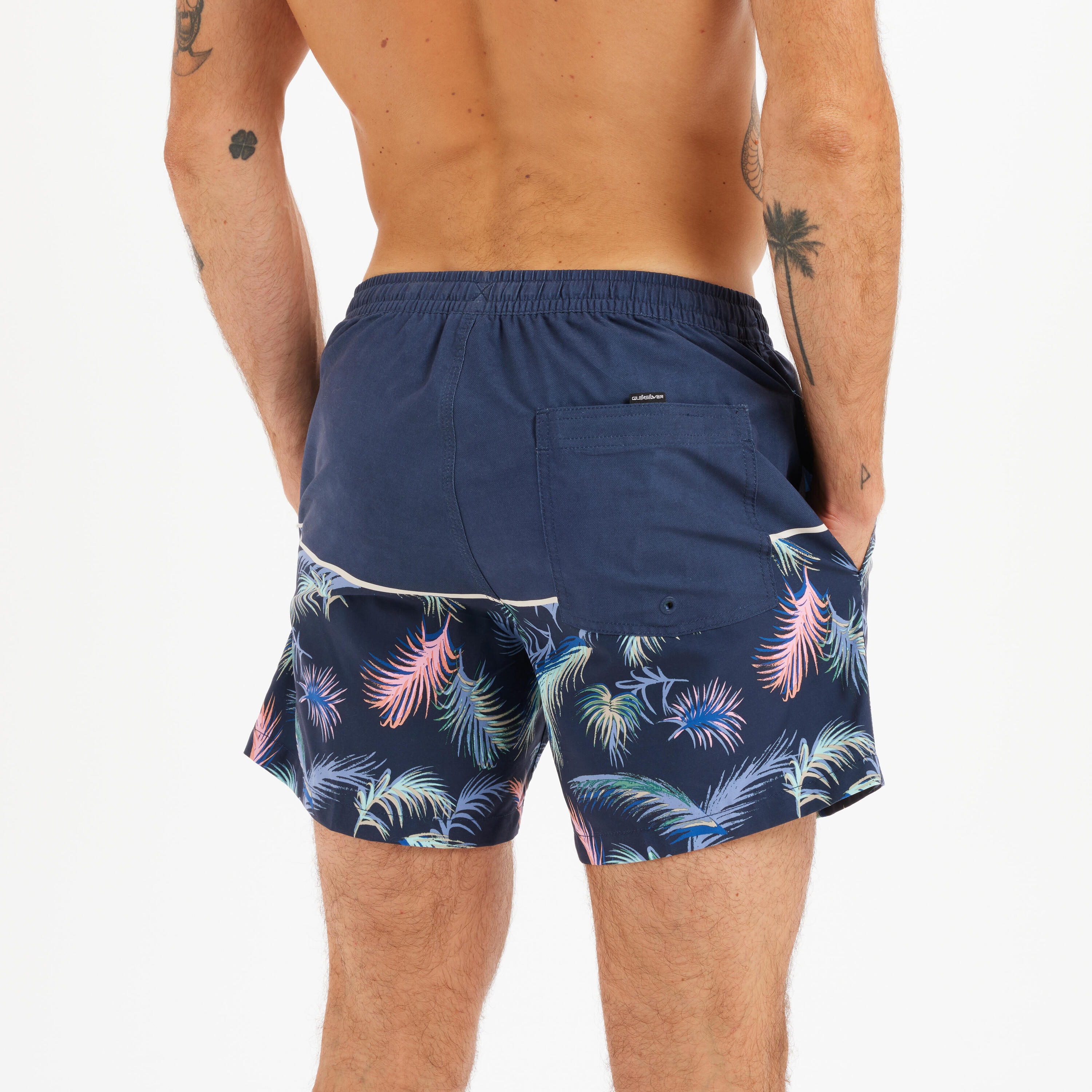 Calções de banho curtos Homem QUIKSILVER VOLLEY TROPICAL azul marinho 3/7