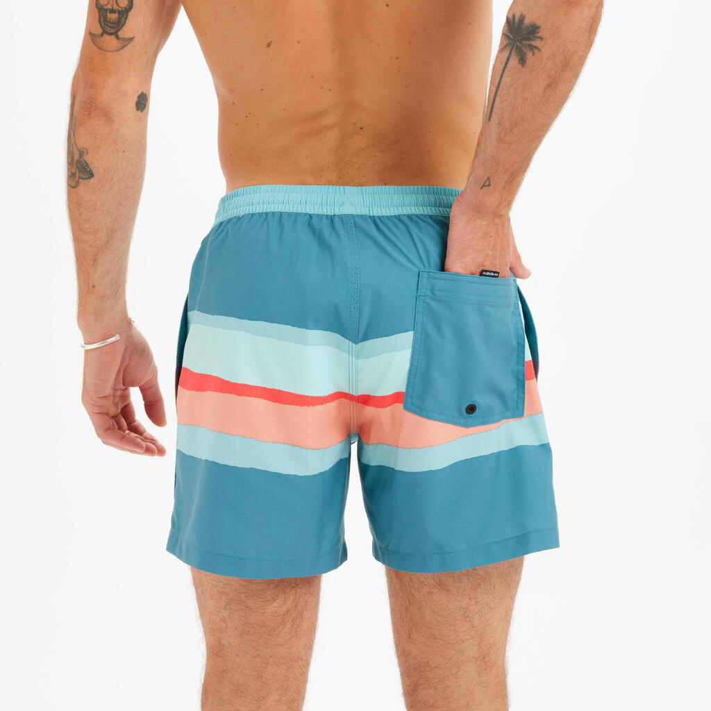 Men's short swim shorts QUIKSILVER VOLLEY BLURRY blue