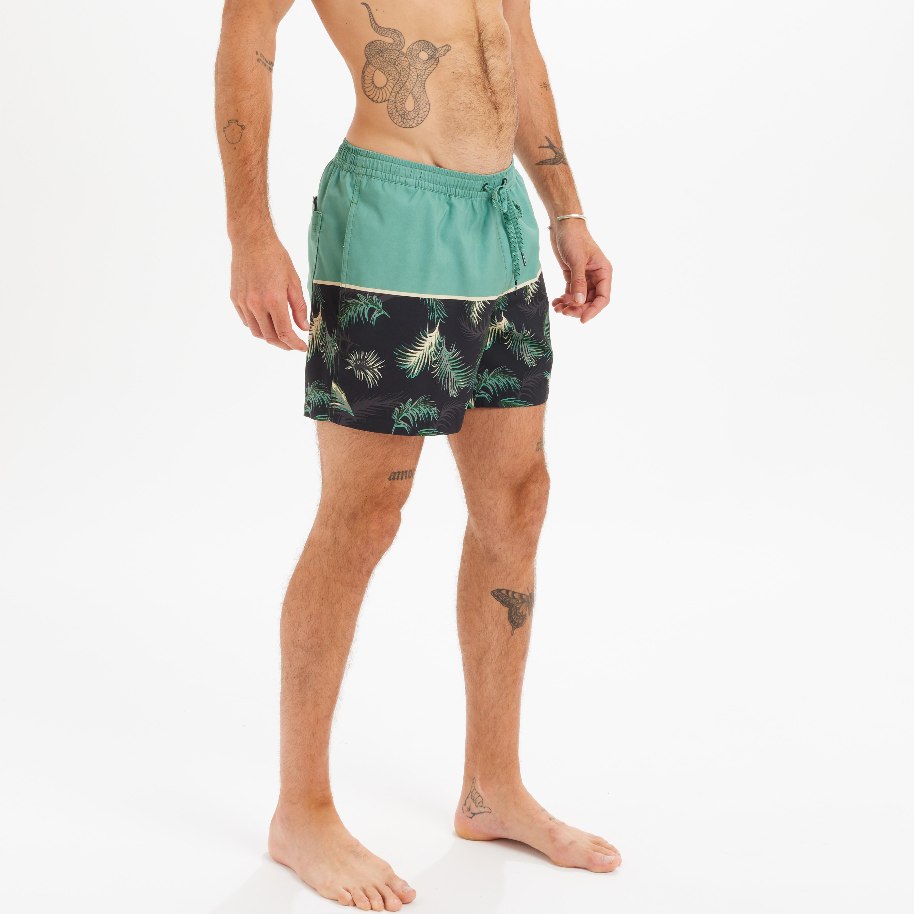 Quiksilver - Short De Bain Court Homme - Tropical Volley Vert - Boardshort - Surf Bodyboard Ski Nautique - Vert - 48 Xl - Decathlon