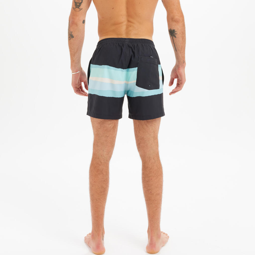 Men's short swim shorts QUIKSILVER VOLLEY BLURRY black