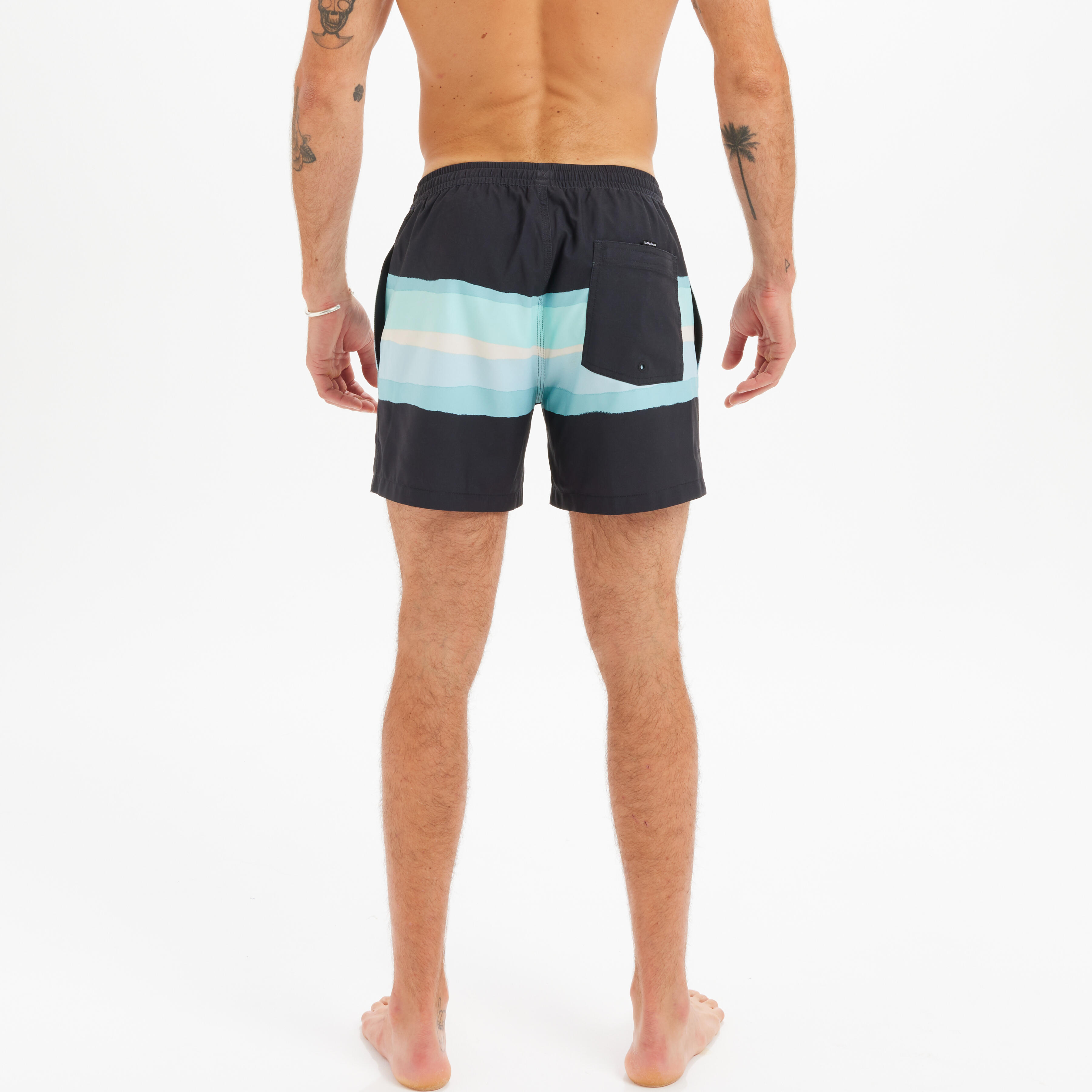 Men's short swim shorts - Blurry volley black