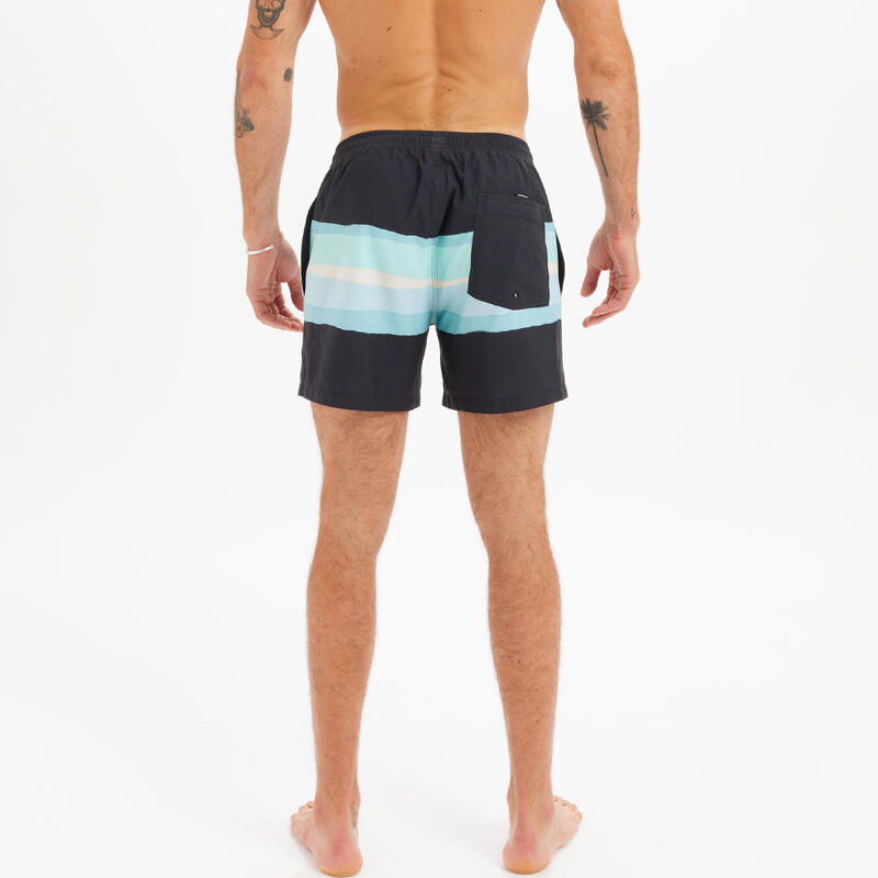 Short de bain court homme - Blurry volley noir