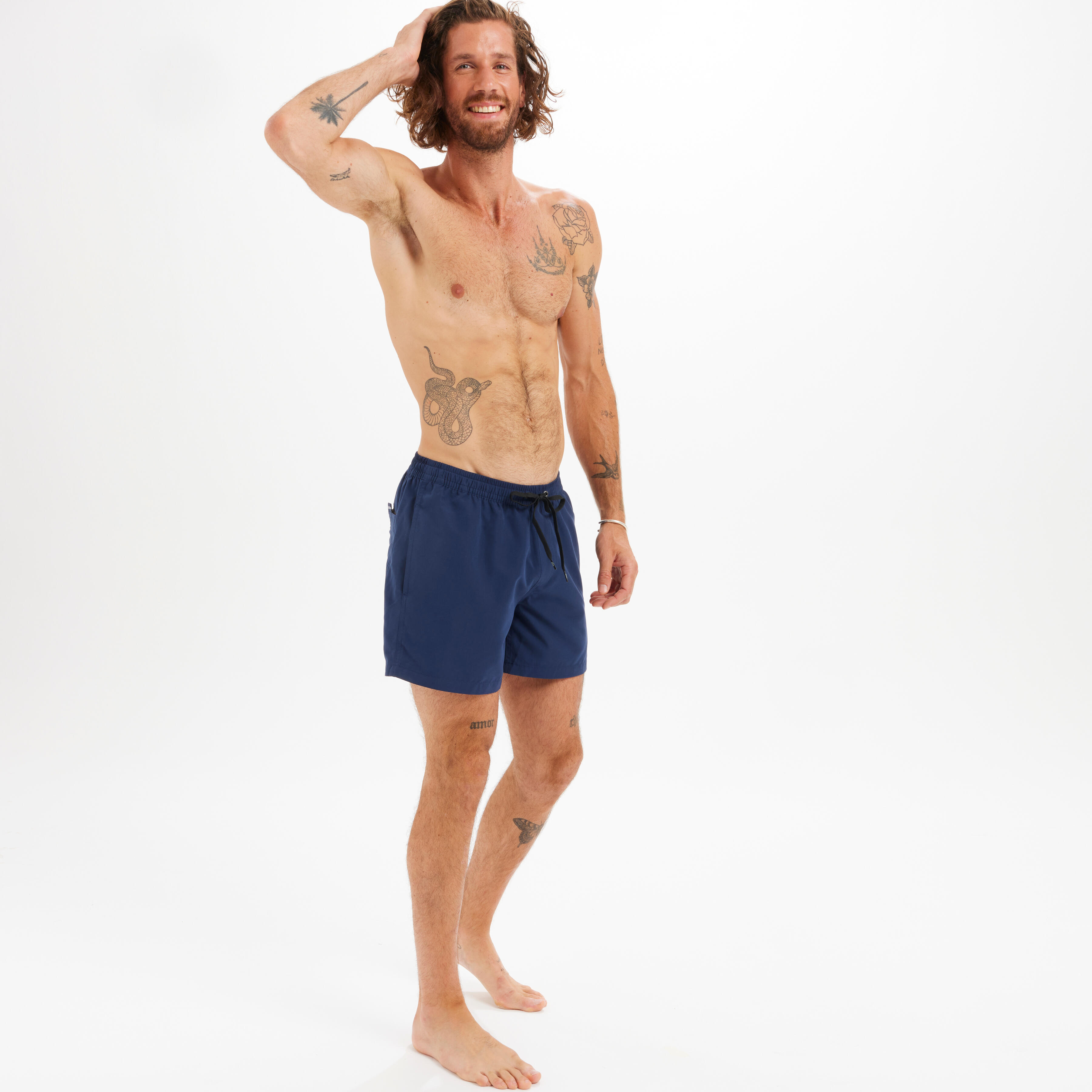 Short de Bain Homme Le Vrai Olivier Bleu Foncé | Officiel