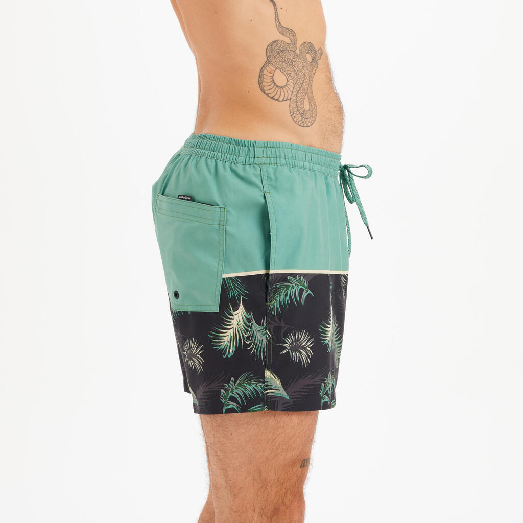 Men's short swim shorts QUIKSILVER VOLLEY TROPICAL green