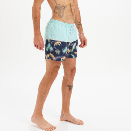 Short de bain court homme - Tropical volley bleu