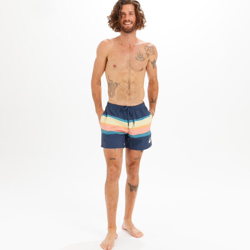 Calções de banho curtos Homem QUIKSILVER VOLLEY BLURRY azul marinho