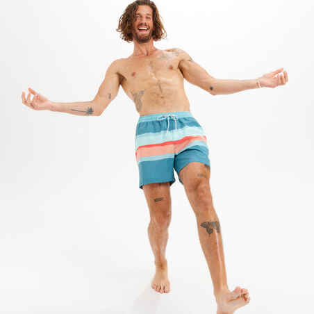 Men's short swim shorts QUIKSILVER VOLLEY BLURRY blue