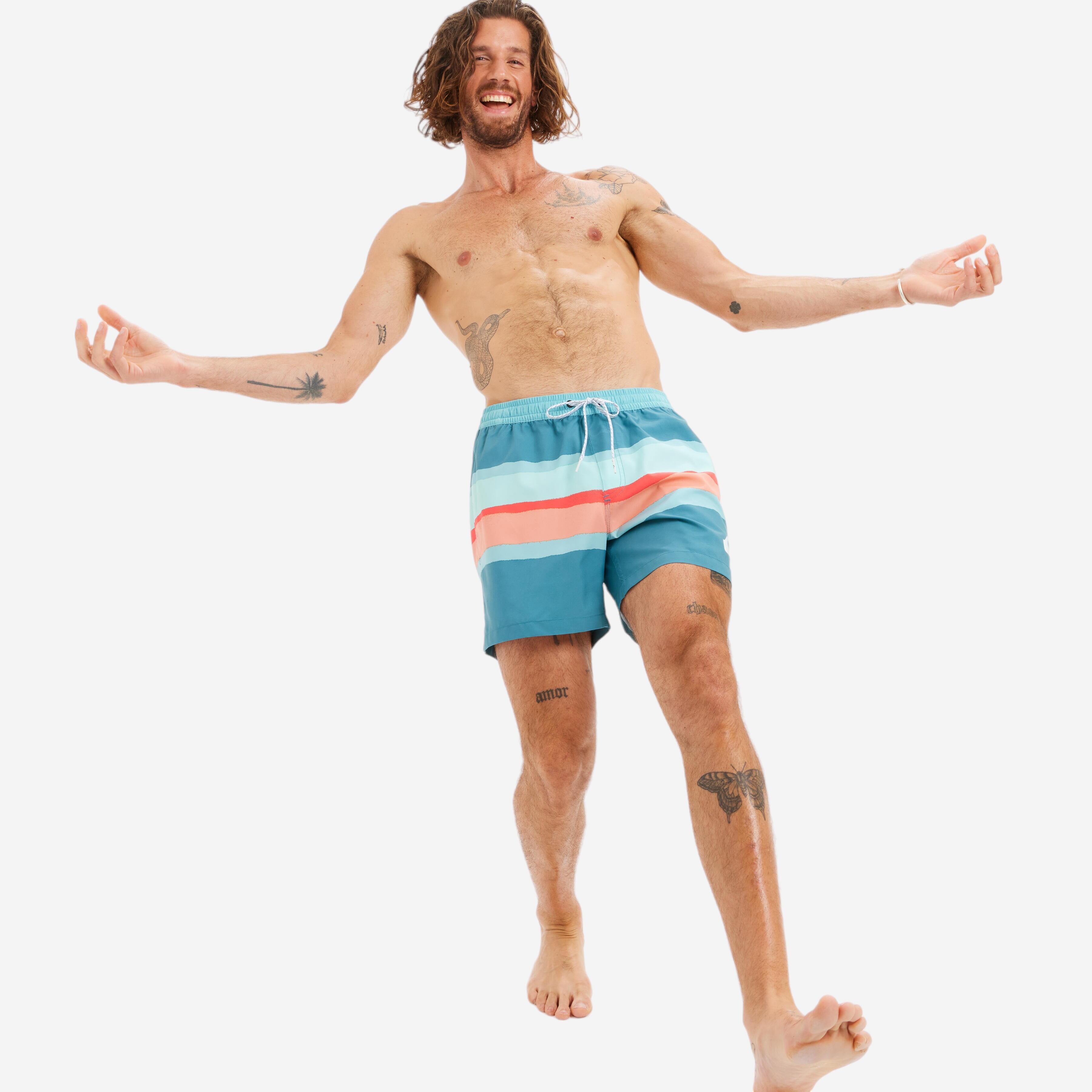 Quiksilver - Short De Bain Court Homme - Blurry Volley Bleu - Boardshort - Surf Bodyboard Ski Nautique - Bleu - 38 S - Decathlon