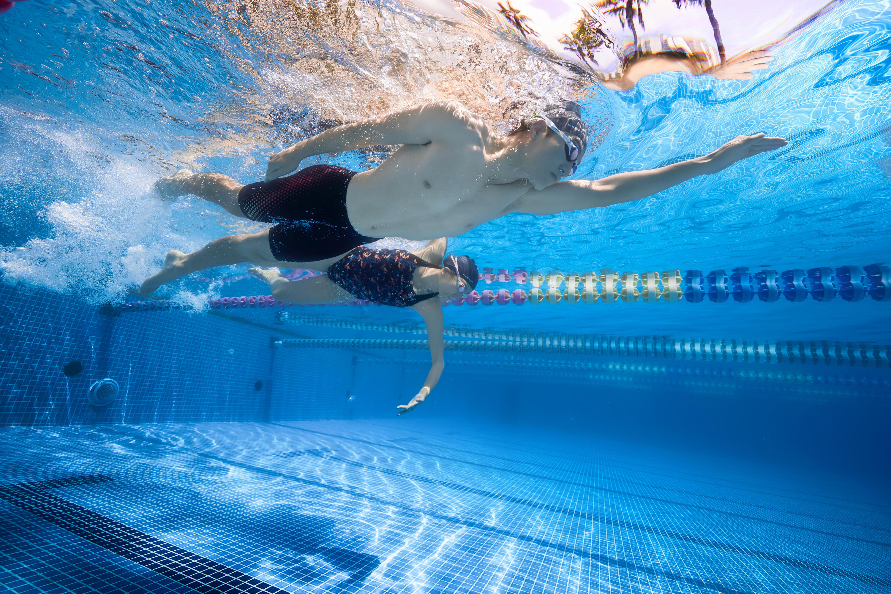 Bañador Hombre natación jammer Negro Mesh Rojo 20/20