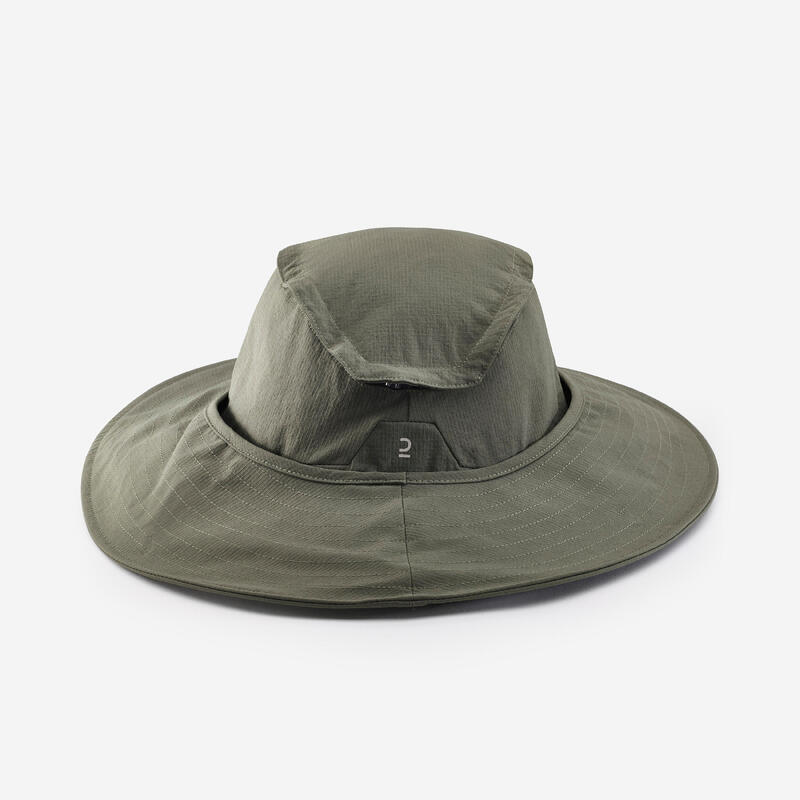 Cappello antizanzare trekking tropicale uomo TROPIC 900 | verde oliva