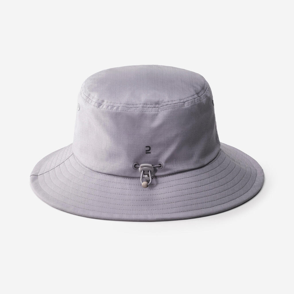 Chapeau de trekking anti-UV Homme - TRAVEL 100 gris
