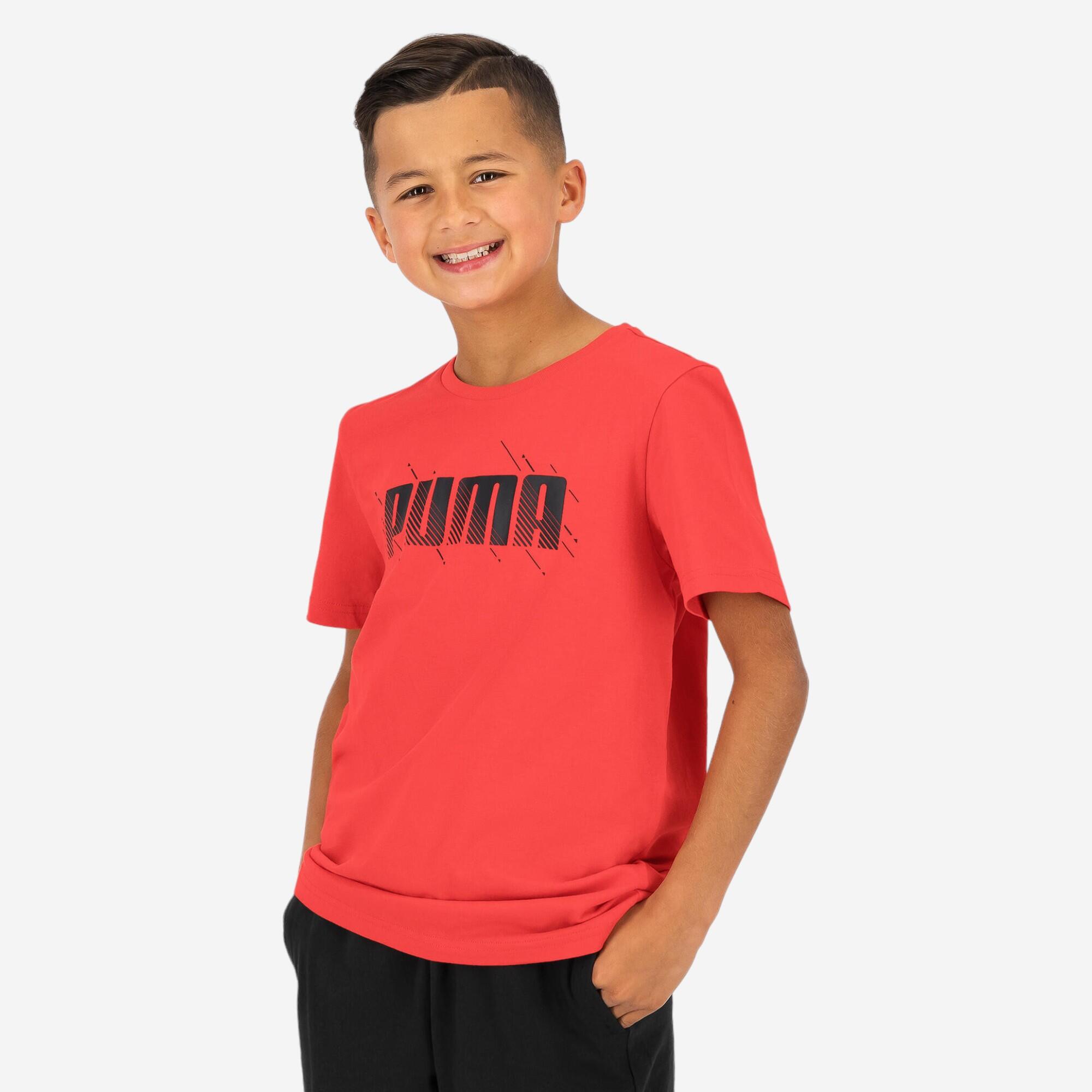 Printed T-shirt Puma - red