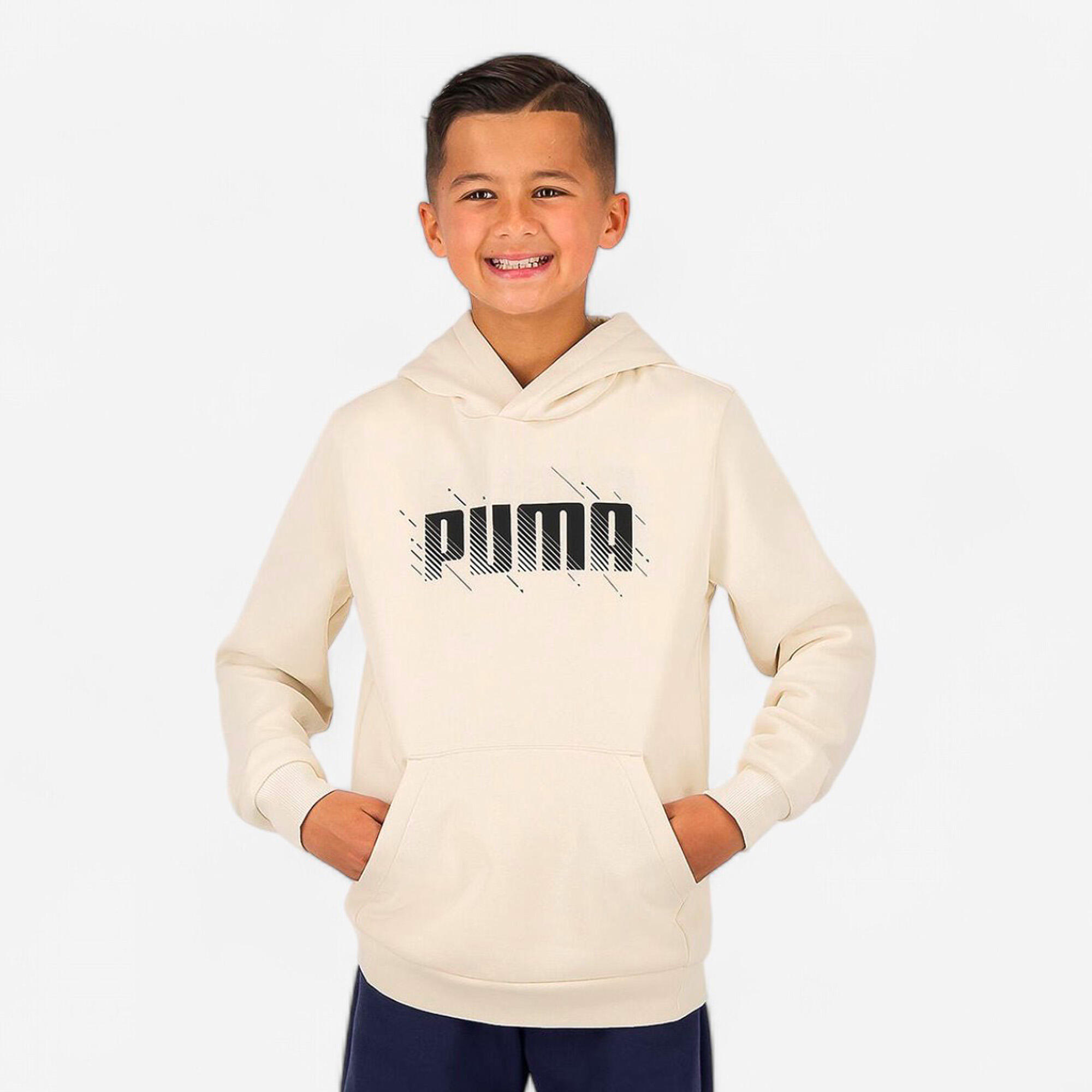 Puma - Sweat À Capuche Imprimé Puma Enfant - Beige - Sweat-shirt - Education Sportive Enfant - - 14 À 16 Ans - Decathlon