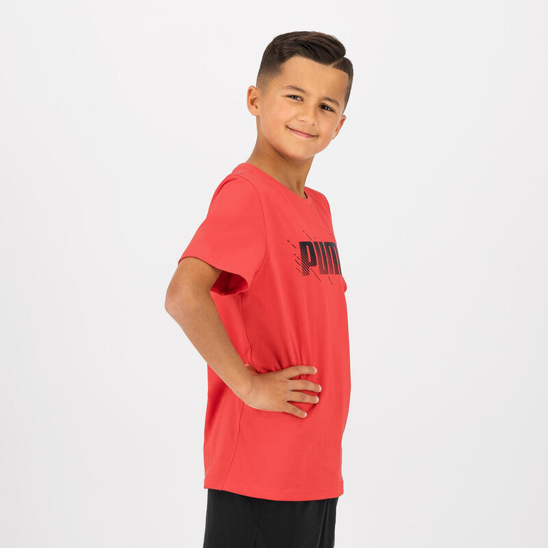 T-shirt imprimé Puma enfant - rouge