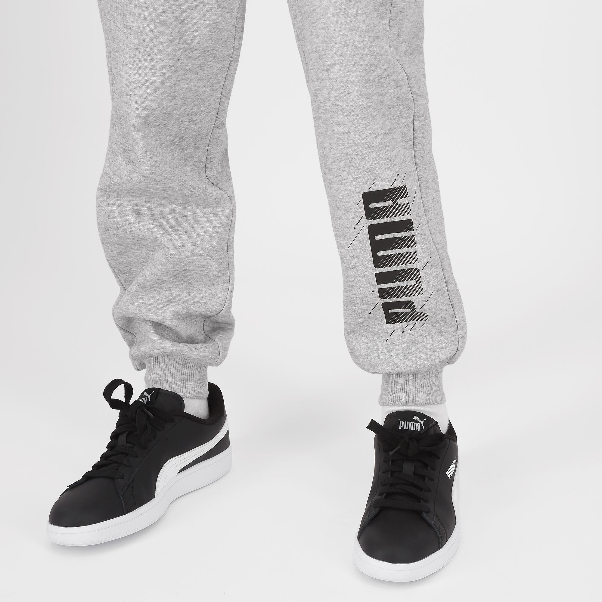 Puma Jogginghose Kinder - bedruckt grau  4/6