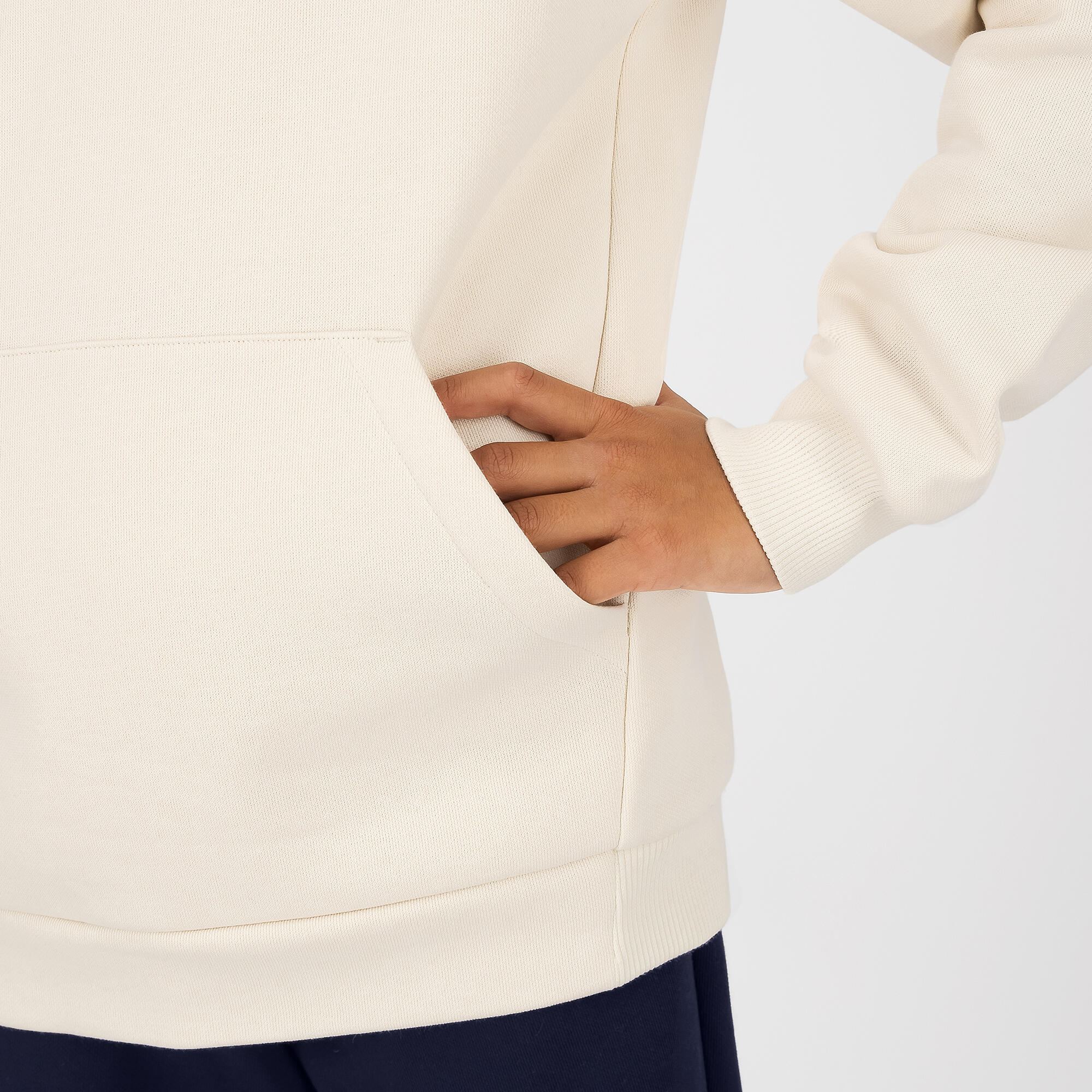 Sweat à capuche imprimé Puma enfant - beige 4/5