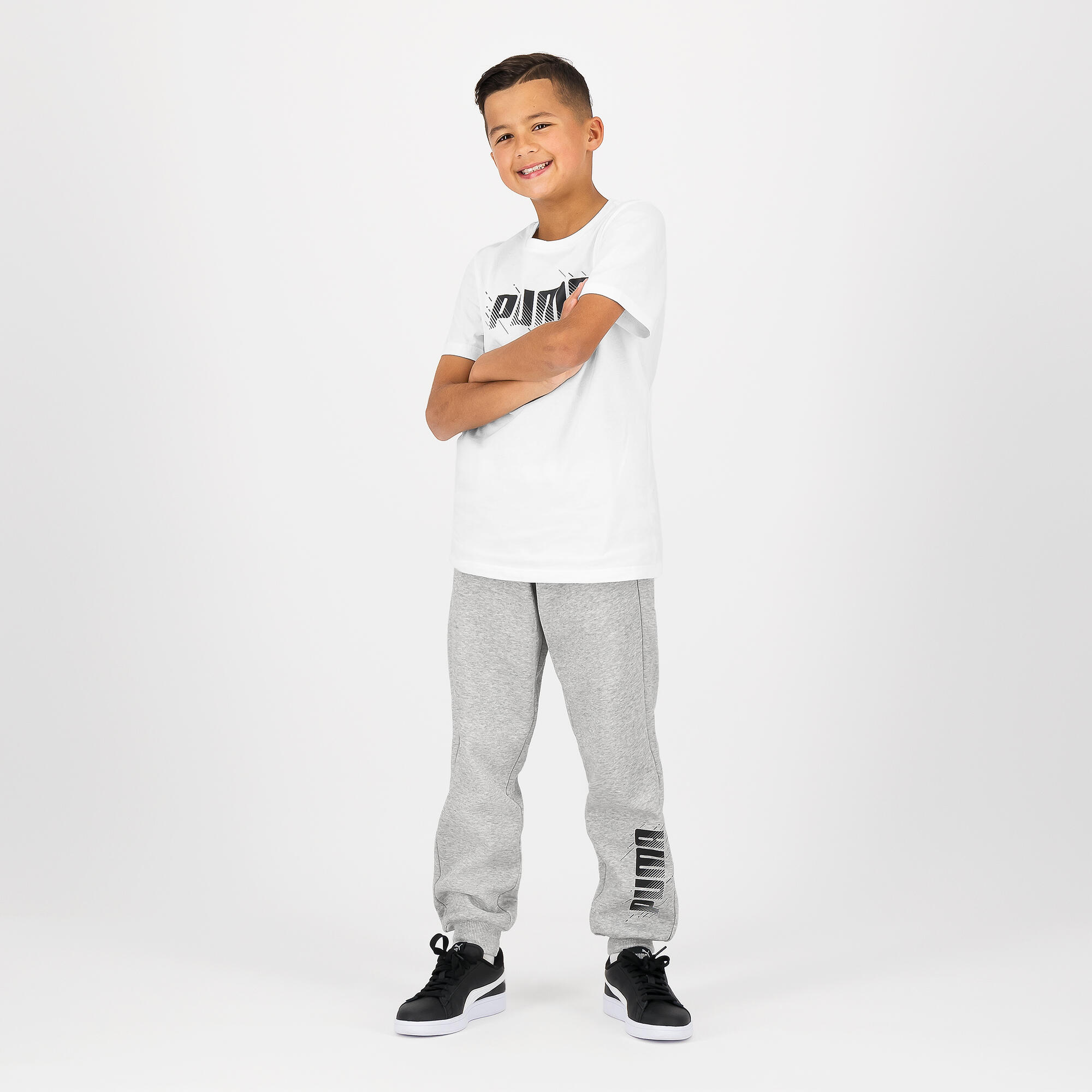 Children's printed jogging pants Puma - grey