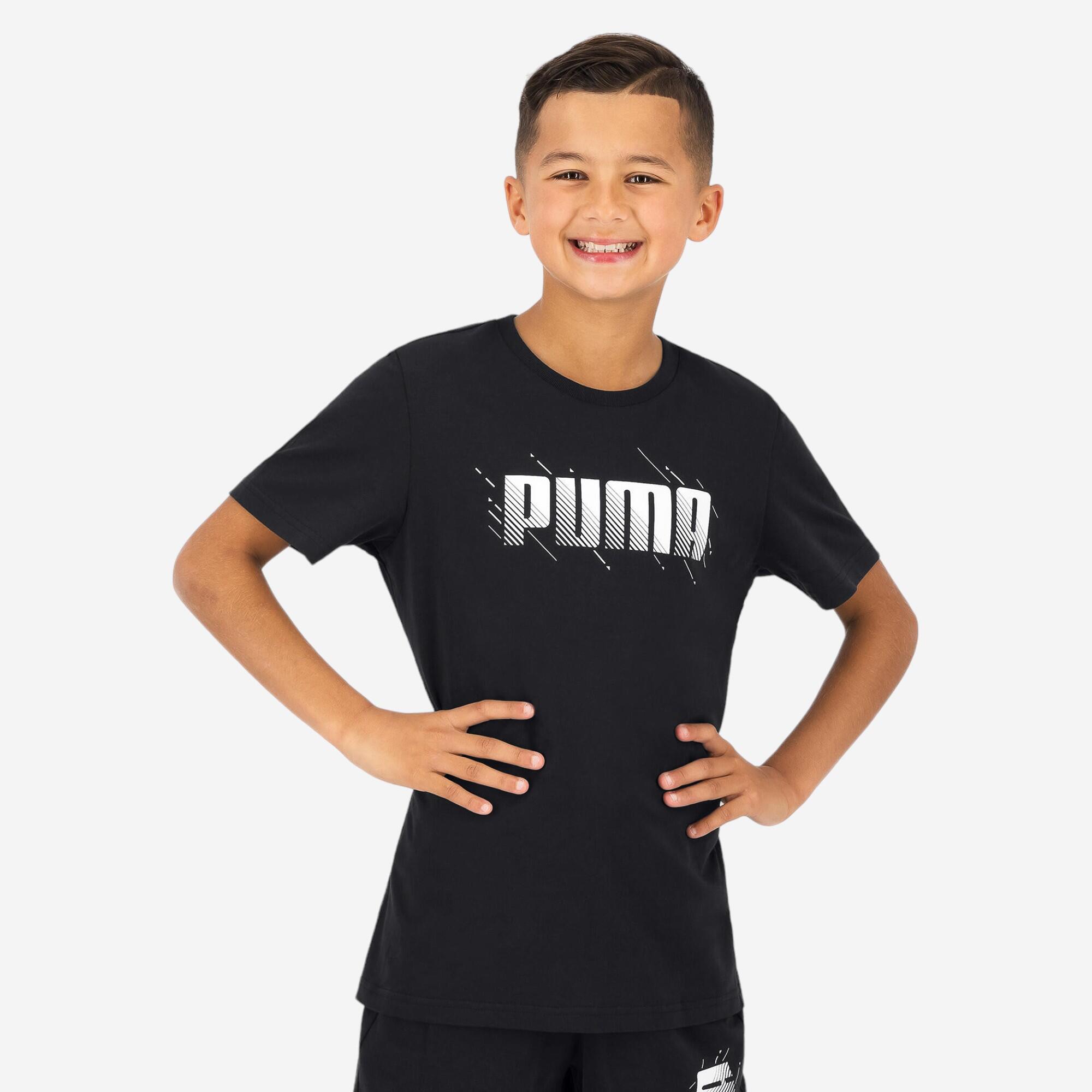 Puma - T-shirt Imprimé Puma Enfant - Noir - T-shirt Manches Courtes - Education Sportive Enfant - - 6 À 8 Ans - Decathlon