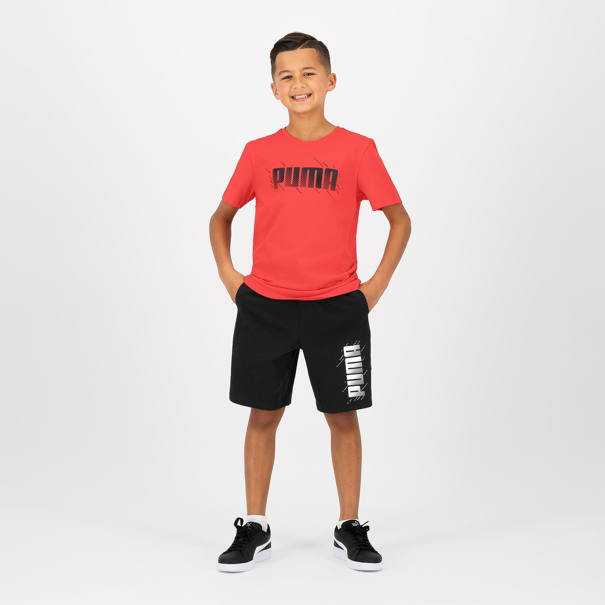 Tricou Bumbac Educatie Fizica Puma Rosu Baieti