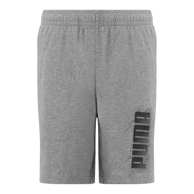 Pantaloncini Puma bambino ginnastica regular fit cotone grigi